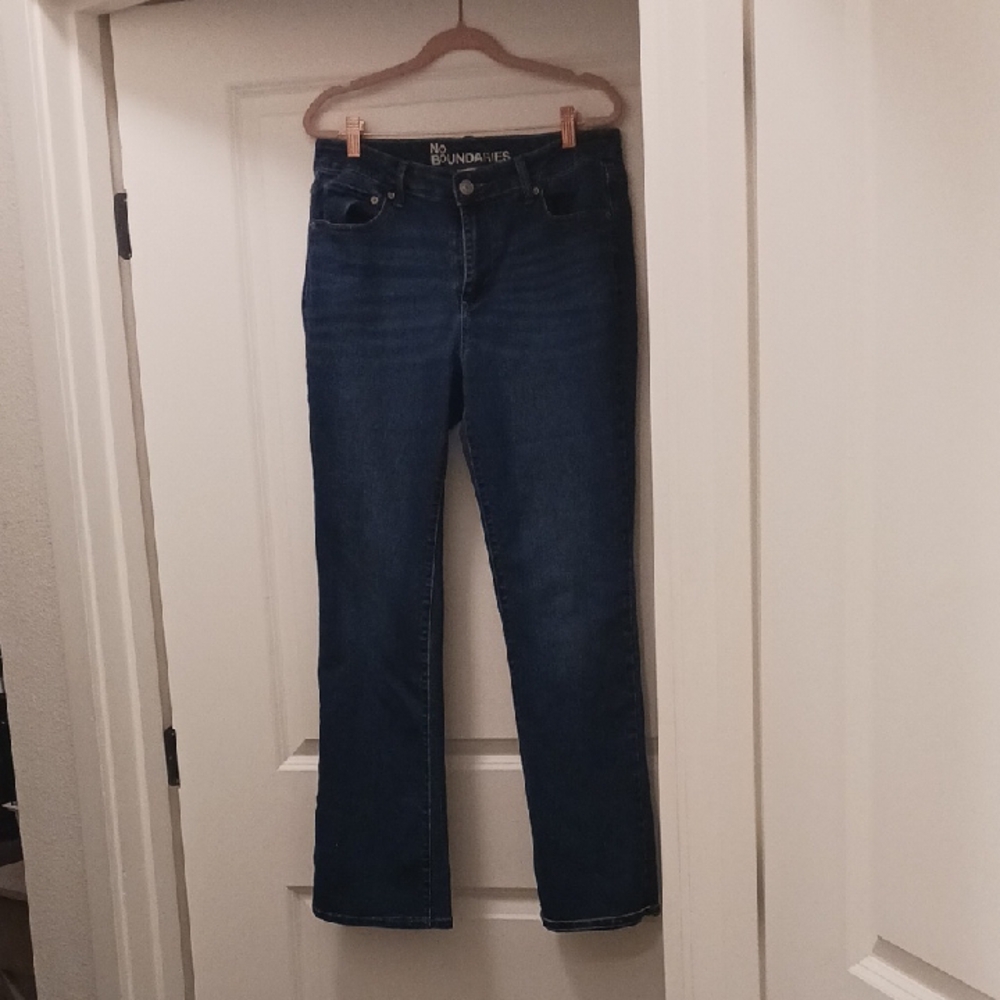 No Boundaries Women's Dark Blue Boot Cut Jeans